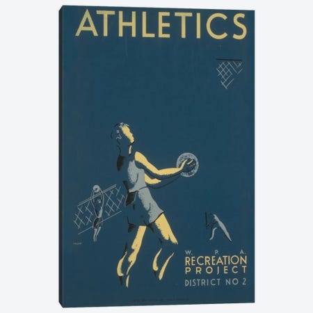 WPA Recreation Project: Athletics I Canvas Print #LOC33} by Library of Congress Canvas Artwork