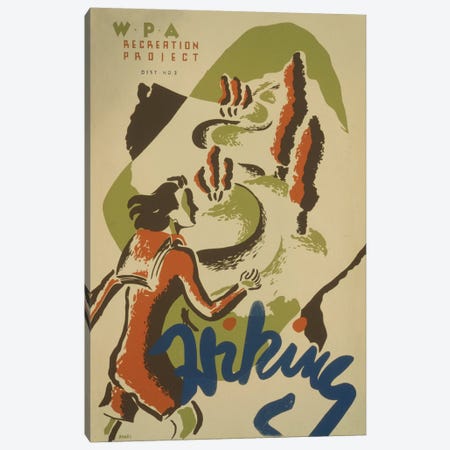 WPA Recreation Project: Hiking Canvas Print #LOC35} by Library of Congress Canvas Print