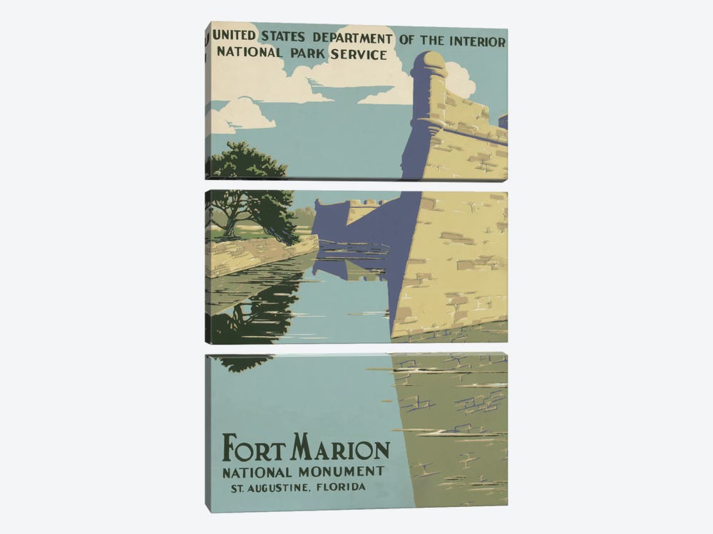 Fort Marion National Monument, St. Augustine, Florida by Library of Congress 3-piece Canvas Artwork