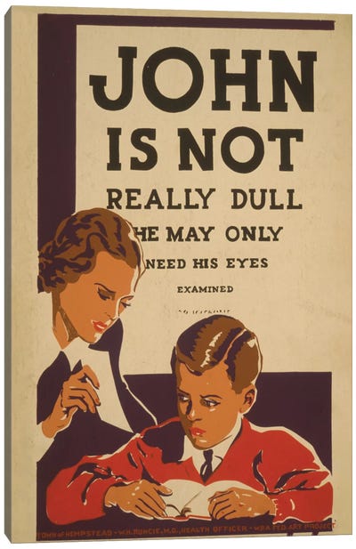 Get Your Eyes Examined Canvas Art Print - Library of Congress