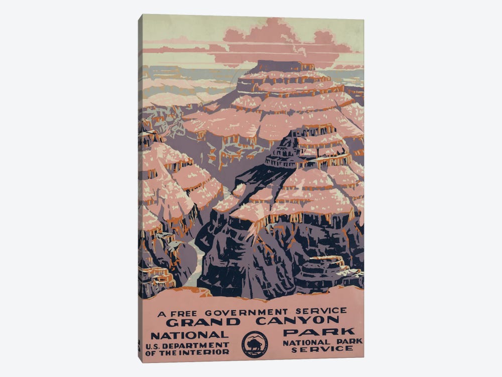 Grand Canyon National Park (A Free Government Service) by Library of Congress 1-piece Canvas Print