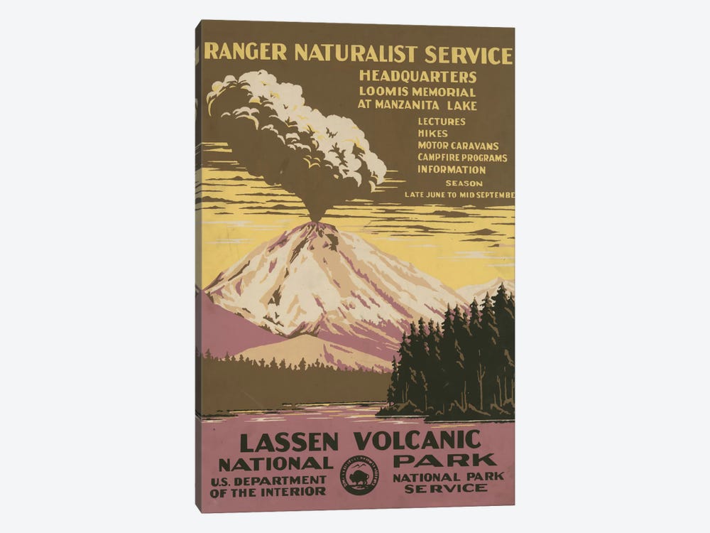 Lassen Volcanic National Park (Ranger Naturalist Service) by Library of Congress 1-piece Art Print