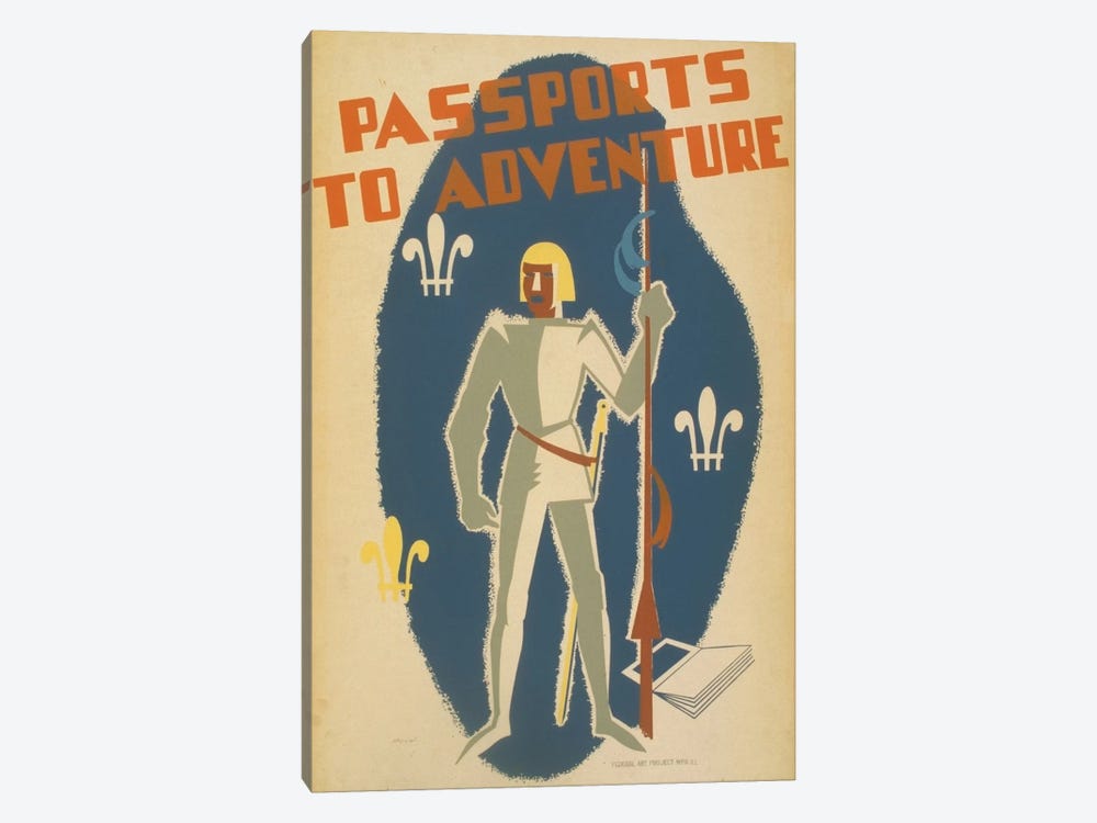 Passports To Adventure by Library of Congress 1-piece Canvas Art