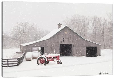 Tractor for Sale Canvas Art Print - Winter Art