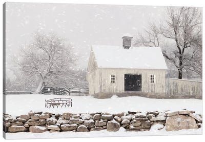 Virginia Snow Storm Canvas Art Print - Farmhouse Christmas Décor