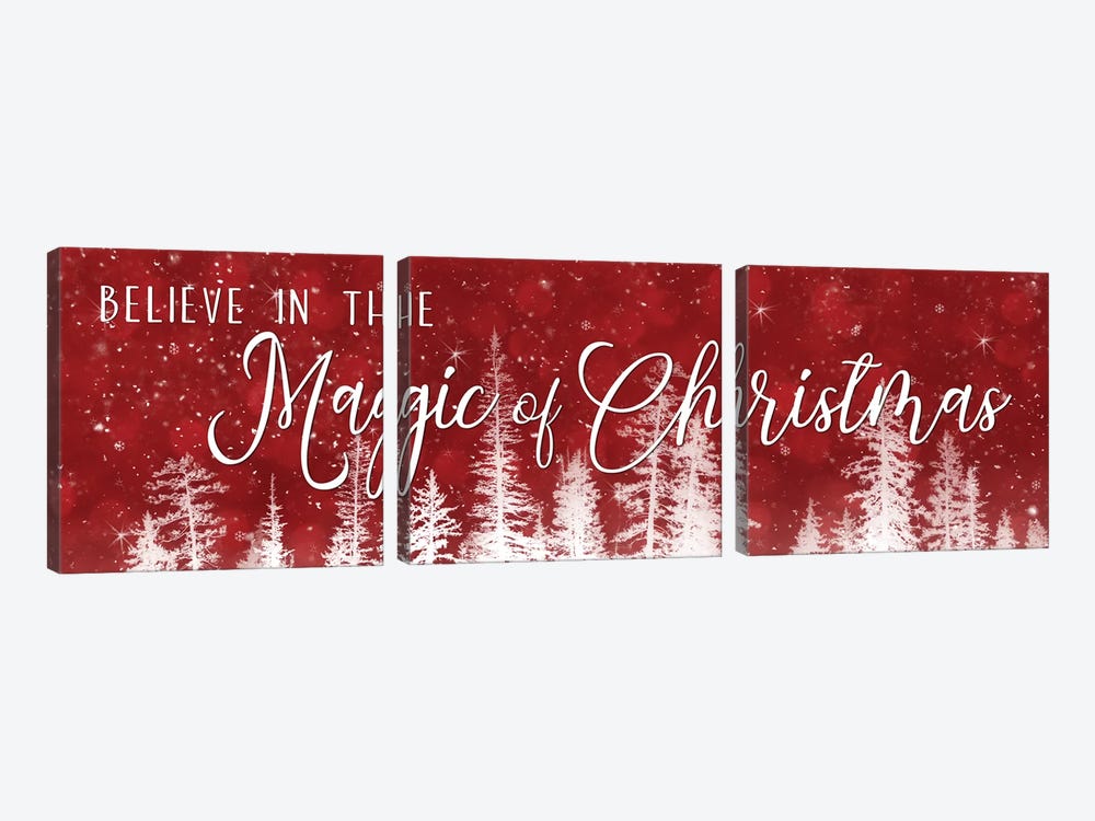 Believe in the Magic of Christmas by Lori Deiter 3-piece Canvas Artwork