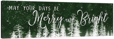 Merry and Bright  Canvas Art Print - Christmas Signs & Sentiments