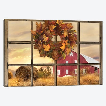 Fall Window View  Canvas Print #LOD149} by Lori Deiter Canvas Art Print