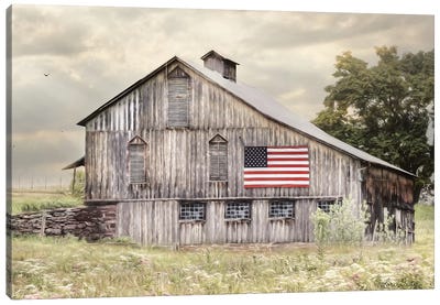 Rural Virginia Barn Canvas Art Print - Modern Farmhouse Décor