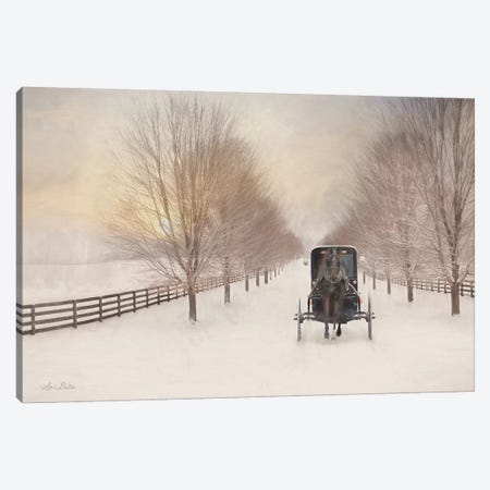 Snowy Amish Lane Canvas Print #LOD198} by Lori Deiter Canvas Art