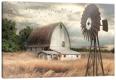 Henderson Bay Farm Canvas Art Print - Watermill & Windmill Art