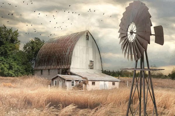 Large Art for Bedroom - Canvas Prints: Henderson Bay Farm by Lori Deiter