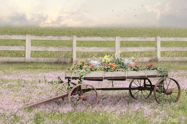 Lori Deiter: Country Flower Wagon by Lori Deiter