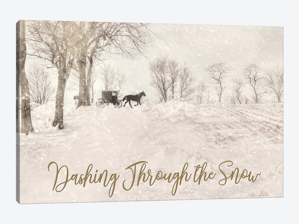 Dashing Through The Snow by Lori Deiter 1-piece Canvas Art Print