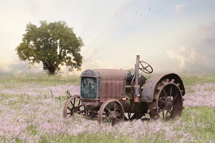 Tractor At Sunset