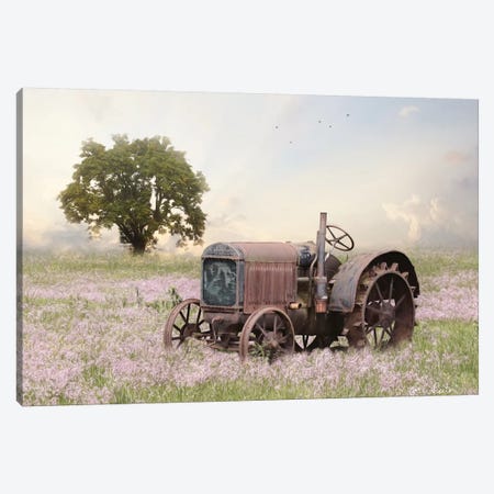 Tractor At Sunset Canvas Print #LOD269} by Lori Deiter Canvas Wall Art