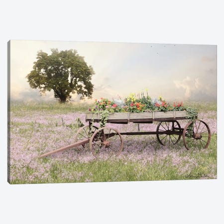 Flower Wagon at Sunset   Canvas Print #LOD281} by Lori Deiter Canvas Art
