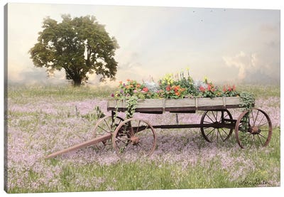 Flower Wagon at Sunset   Canvas Art Print - Lori Deiter