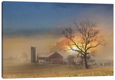 Stormy Weather    Canvas Art Print - Barns