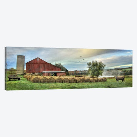 Hay Harvest Canvas Print #LOD323} by Lori Deiter Art Print