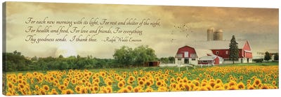 I Thank Thee Canvas Art Print - Sunflower Art