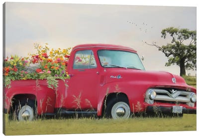 Truckload Of Happiness Canvas Art Print - Trucks