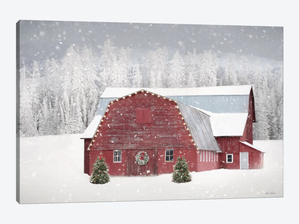 Red Christmas by Lori Deiter 1-piece Canvas Art