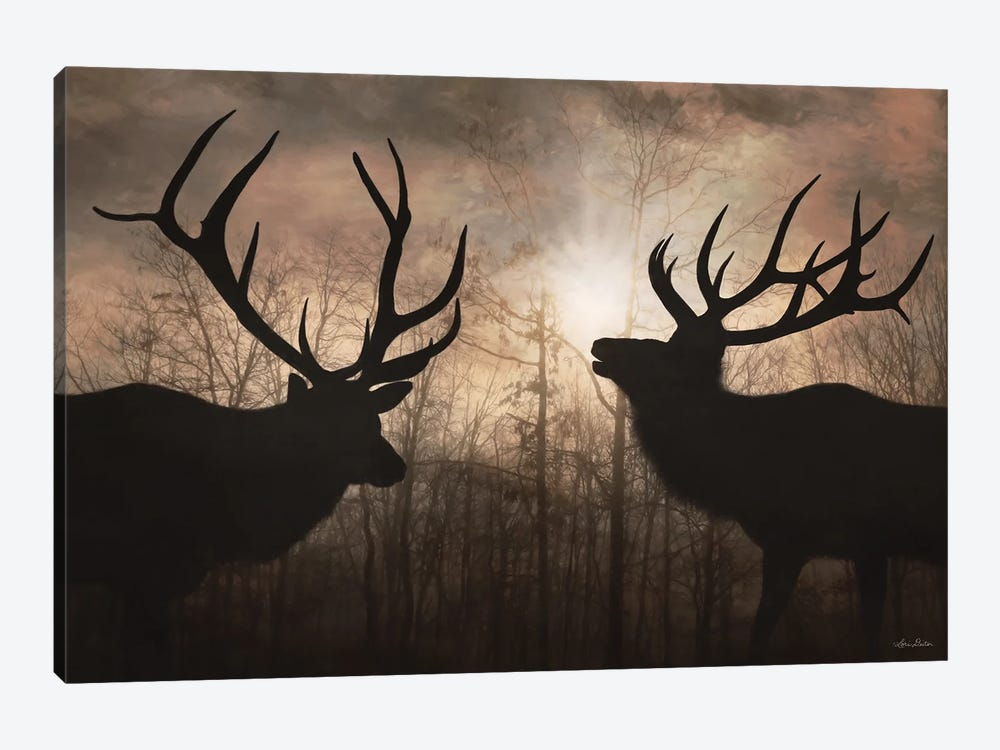 Elk Sunrise III by Lori Deiter 1-piece Canvas Art Print