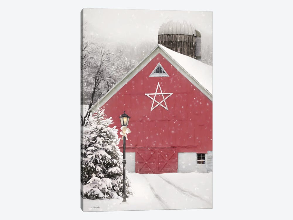 Red Star Barn by Lori Deiter 1-piece Canvas Print