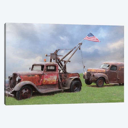 Two Truck Rescue Canvas Print #LOD398} by Lori Deiter Canvas Art