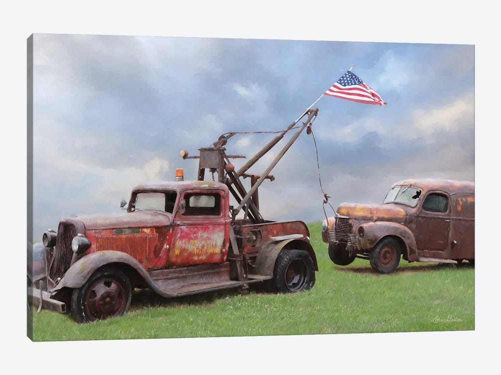 Two Truck Rescue by Lori Deiter 1-piece Canvas Art Print