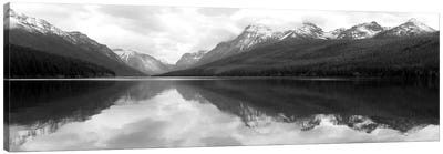 Bowman Lake Reflections Canvas Art Print - Montana