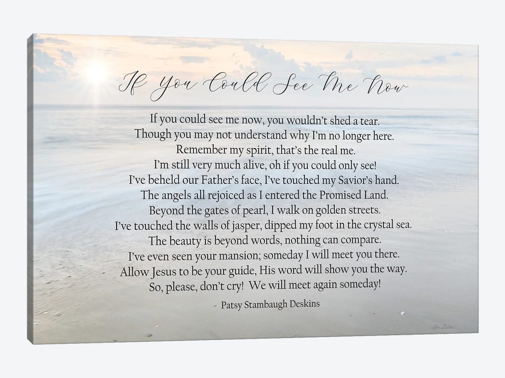 If You Could See Me Now - Ocean by Lori Deiter 1-piece Canvas Art Print