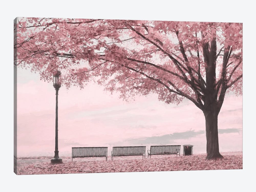 Moody Pink Day In The Park by Lori Deiter 1-piece Canvas Artwork