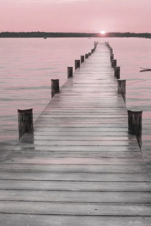 Pink Sunset At The Dock