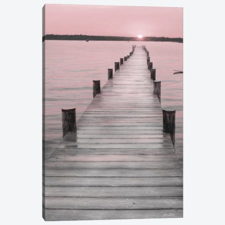 Pink Sunset At The Dock Canvas Print #LOD456} by Lori Deiter Canvas Art