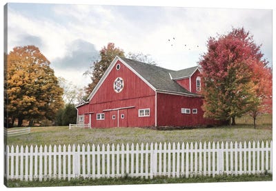Fall Barn Canvas Art Print - Country Scenic Photography