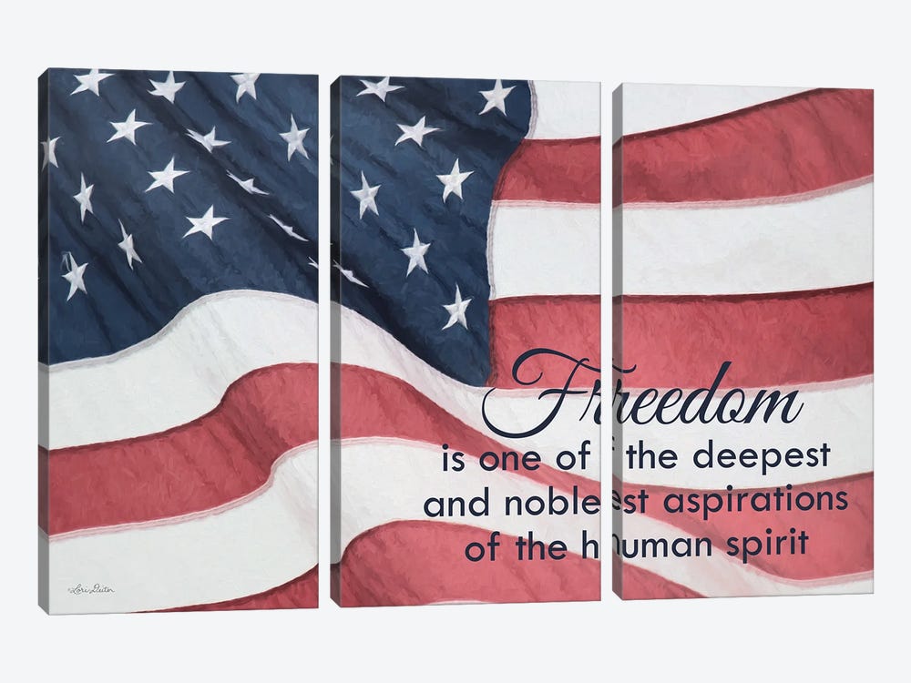 Freedom Is… by Lori Deiter 3-piece Canvas Art Print