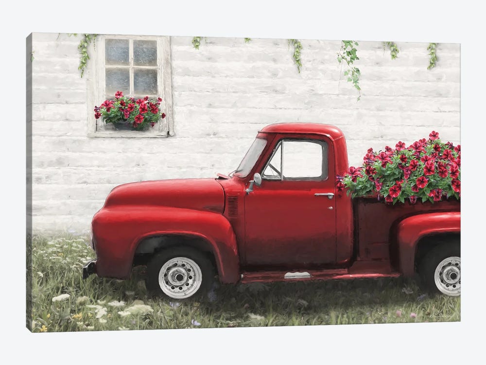 Cottage Flower Delivery by Lori Deiter 1-piece Canvas Print