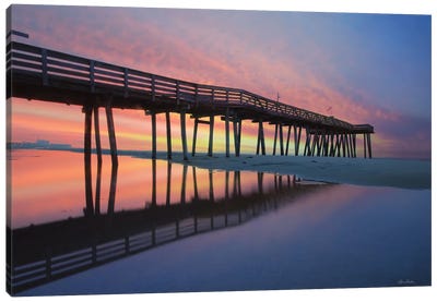 Daybreak At Ocean City Canvas Art Print - Lori Deiter