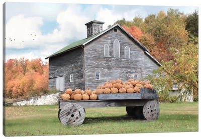 Fall Roadside Market Canvas Art Print - Country Scenic Photography