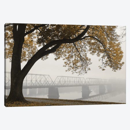 Foggy Riverview Canvas Print #LOD578} by Lori Deiter Canvas Wall Art