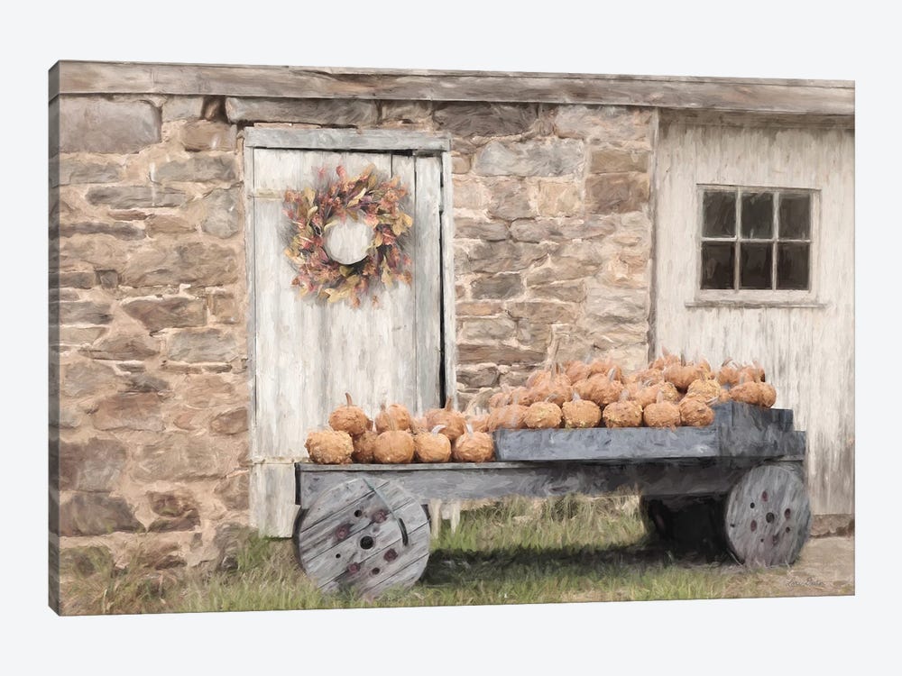 Fort Halifax Pumpkin Wagon by Lori Deiter 1-piece Canvas Art