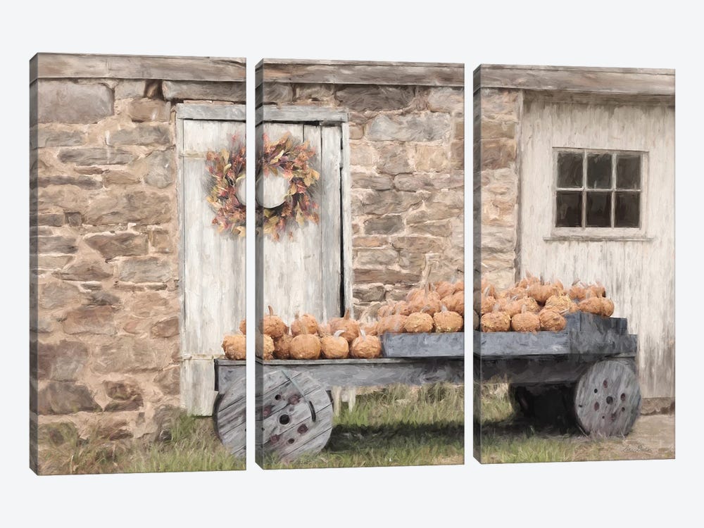 Fort Halifax Pumpkin Wagon by Lori Deiter 3-piece Canvas Wall Art