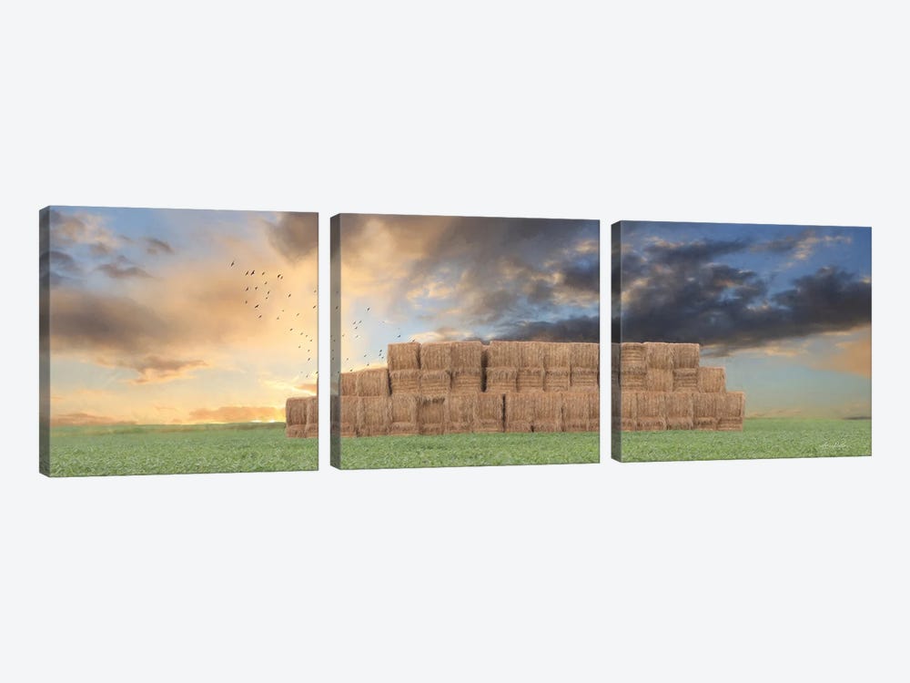 Haystack Harvest by Lori Deiter 3-piece Canvas Art Print