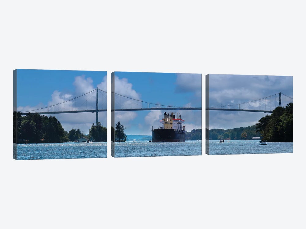 Rolling On The River by Lori Deiter 3-piece Canvas Print