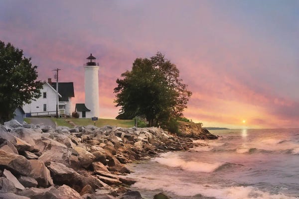 Rocky Beaches: Sunset At Tibbetts Point by Lori Deiter
