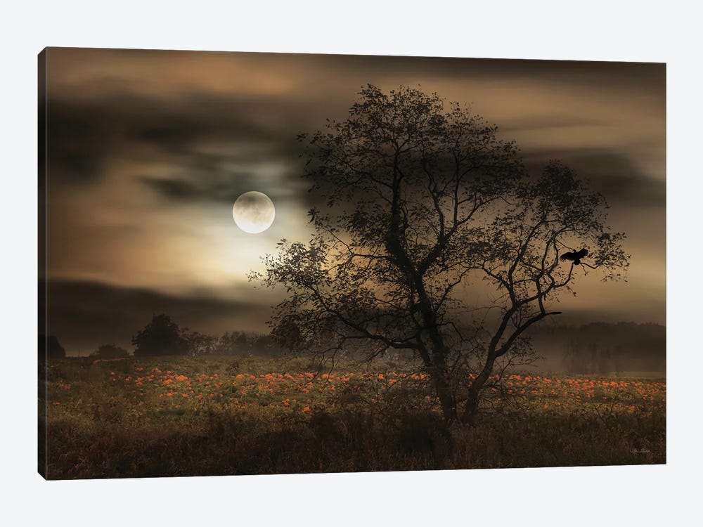 When Pumpkins Glow By Moonlight by Lori Deiter 1-piece Canvas Artwork