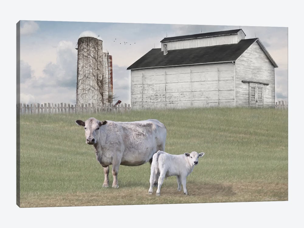 Momma and Baby Cow by Lori Deiter 1-piece Canvas Art