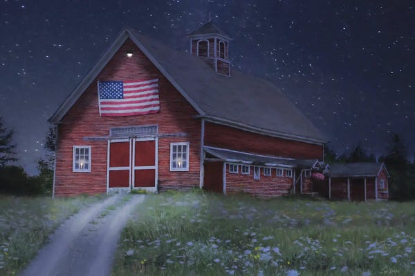 American Flags: Patriotic Country Night by Lori Deiter